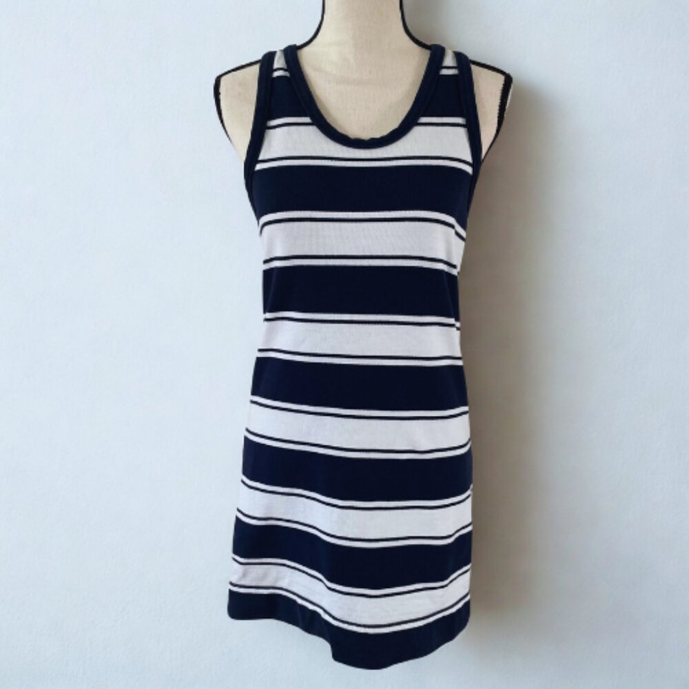 J.Crew Navy & White Striped Tank Dress XS - Nautical Casual - EUC